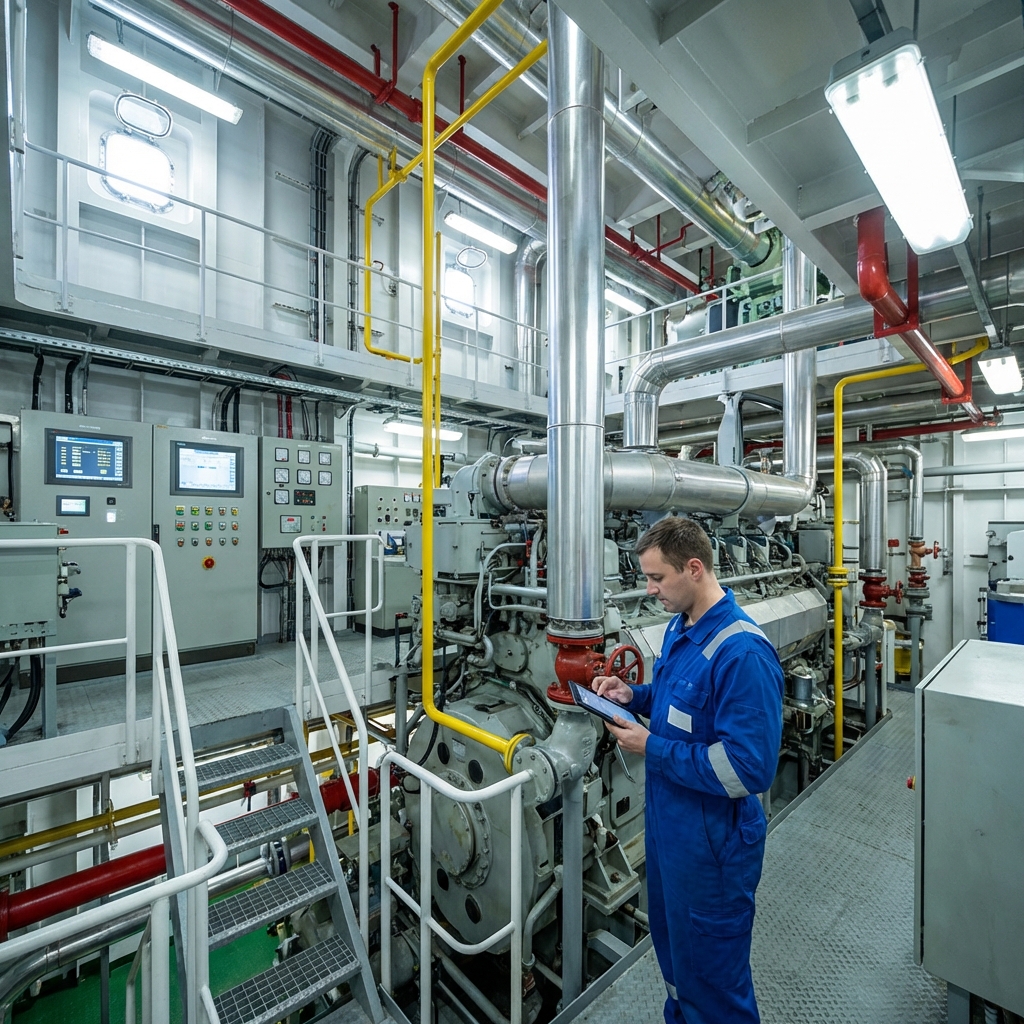 Merchant vessel at sea